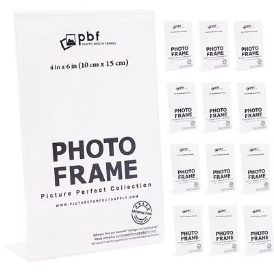 Soporte para letreros de acrílico Pbf 4x6 | Soporte para letreros inclinado vertical de pie 4 X 6 | Acrílico Foto 1 de 4