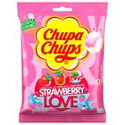 Chupa Chups Strawberry Love Flavour 1x10 Lollipops Sour & Strawberry Cream 120g