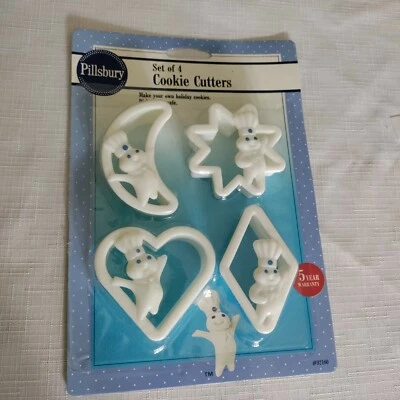 NEW 1992 Pillsbury Doughboy Cookie Cutters Set (4) - Image 1 of 4