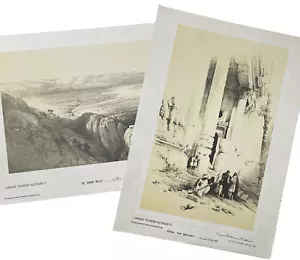 2 David Roberts prints Petra the Treasury Jordan Valley Holy Land River Jordan - Picture 1 of 7