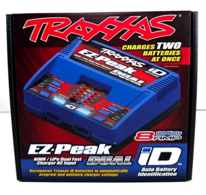Traxxas 2972 EZ-Peak NiMH/LiPo Dual Fast Charger w/ Auto iD & Peak Detection NEW - Picture 1 of 6