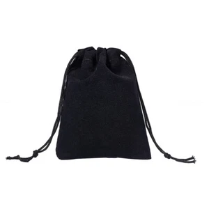 100 un. bolsas de joyería de tela de terciopelo negro 8,5x7 cm favor de boda - Imagen 1 de 7