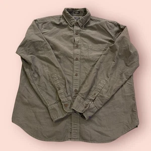 Camisa J.CREW Para Hombres Grande Gris Delgada Desescolada Prenda Tinte Cuello Abotonada - Imagen 1 de 11