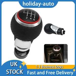 6 Speed Gear Shift Knob Manual Stick Fit For Audi A3 S3 8P 8V,A4 B6 B7 B8 UK - Picture 1 of 10