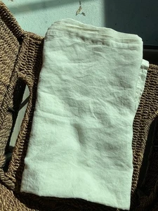 Linen Fabric Offwhite/Cream Medium Weight 74” W x 86" ONE PIECE/Curtain-Shower? - Picture 1 of 3