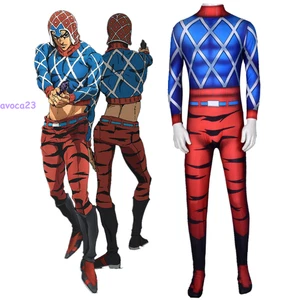 JoJo's Bizarre Adventure Guido Mista Cosplay Costume Halloween Clothing Uniform - Picture 1 of 9