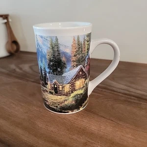 Taza de té de café Thomas Kinkade 2005 vintage de 5" de alto - Imagen 1 de 8