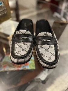 Lauren Ralph Lauren Carol Signature Logo Black Leather Loafer size US 8B Mules - Picture 1 of 10