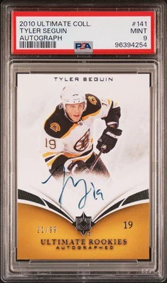 2010 UD Ultimate Collection TYLER SEGUIN Rookie Auto #141 Bruins #21/99 PSA 9 - Image 1 of 2