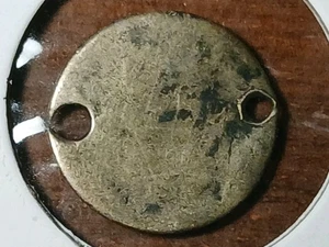 Centavo de plata sin fecha III grado bajo con agujeros #6 - Imagen 1 de 2