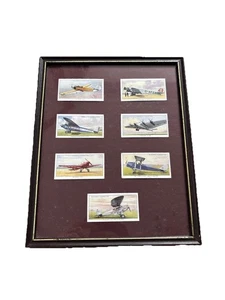Players Cigarette Cards German Planes 7 In Total Framed Great Condition See Pics - Foto 1 di 24
