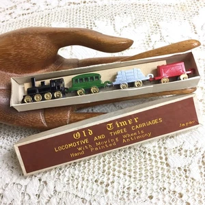 Vintage Miniature Die Cast Toy Train Cars Dollhouse Christmas Tree Doll Japan - Picture 1 of 18