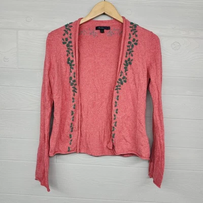 Cárdigan ligero abierto bordado rosa Boden para mujer talla 10 Foto 1 de 4