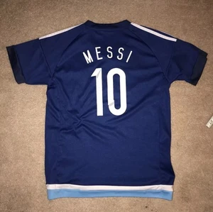 Adidas Soccer 2015 Argentina Away Jersey #10 Messi. G74569. ATV001. 07/15. Youth - Picture 1 of 8