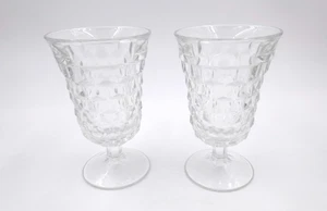 Juego de 2 vasos de té helado de agua con borde acampanado con patas americanas Fostoria de colección - Imagen 1 de 2
