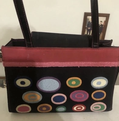 Vintage Y2k Urban Outfitters Box Shaped Circle Pattern Purse Rare - Изображение 1 из 4