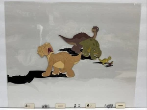 La Terra Prima del Tempo 1988 Film Art Produzione Animazione Cel Littlefoot Spike - Foto 1 di 7