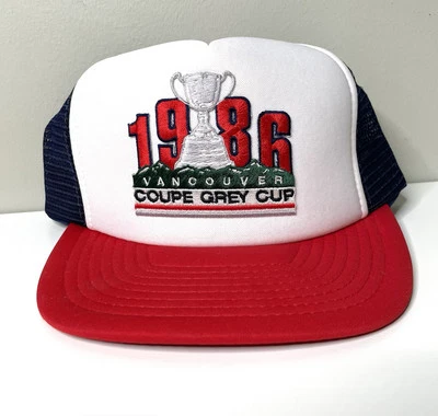 Sombrero de camionero vintage 1986 gris copa CFL BC Lions Snap Back sin usar  Foto 1 de 4