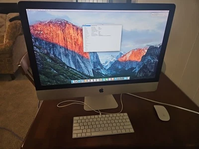 Apple iMac 27" (1TB, Intel Core I5-4570 , 3.2 GHz , 8GB) Silver, Mouse Keyboard - Image 1 of 4