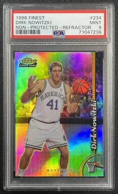 DIRK NOWITZKI PSA 9 1998-99 TOPPS FINEST #234 ROOKIE NON PROTECTED REFRACTOR RC - Image 1 of 2
