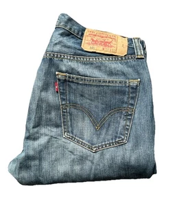 LEVIS 501 Jeans Mens W 34 L 32 vintage blue denim red tab regular fit E390 - Picture 1 of 13