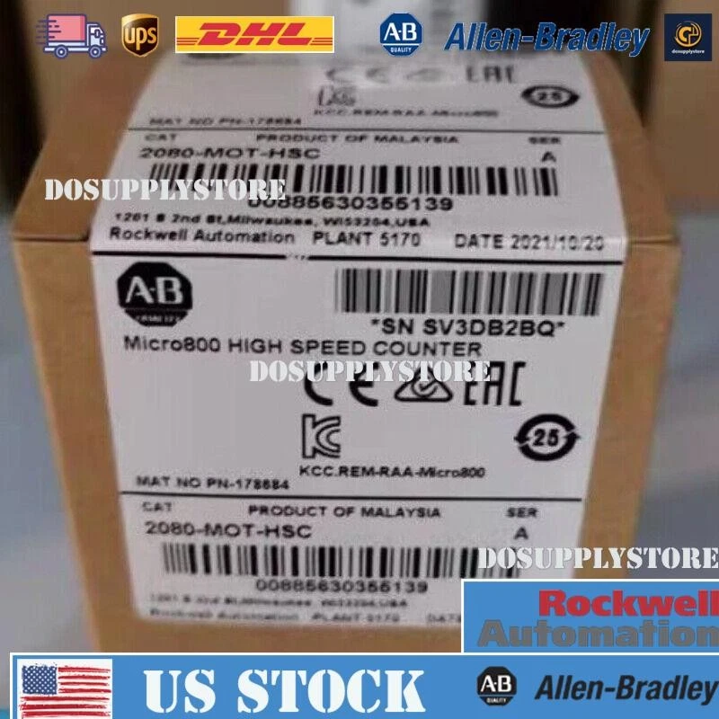 2080MOTHSC AB Micro800 plug-in module 2080-MOT-HSC Allen-Bradley New US Free Tax - Image 1 of 1