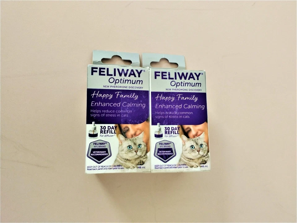 Feliway Optimum Diffuser TWO PACK Refill for Cats, 48 ml. - UPC: 850002593129 - Image 1 of 1