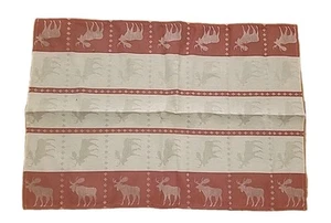 Swedish High Quality Cotton/Linen Crisp Reindeer Kitchen/Tea Towel, 26×18 New - Picture 1 of 10