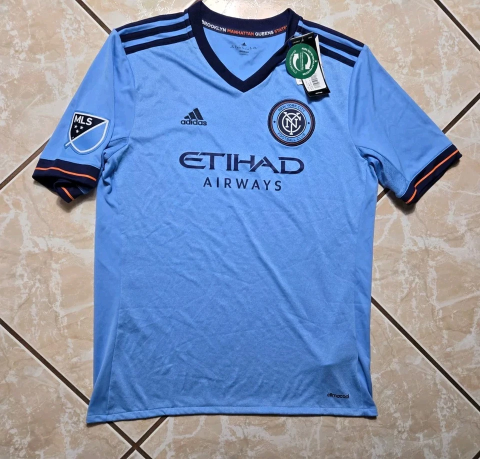 NWT Adidas 2016 New York City FC MLS David Villa #7 Soccer Jersey Youth XL Boys - Image 1 of 4