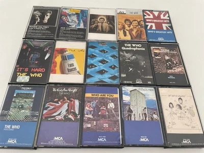 the WHO rare 15 Cassette LOT Quadrophenia Who's Next Hooligans By Numbers Tommy - Image 1 of 4
