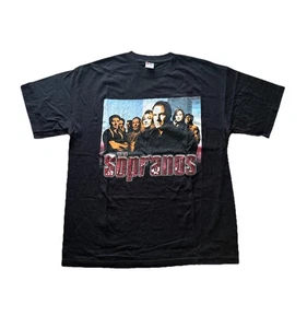 Vintage 2002 HBO The Sopranos Cast Shirt Size XL Movie TV Promo Y2K NWOT RARE - Picture 1 of 8