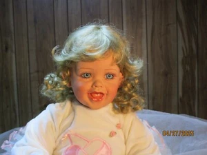 Vintage Fayzah Spanos Porcelain Doll LE #219/500, 2000, 22in - Picture 1 of 13