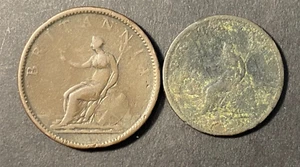 1806, 1807 Great Britain Half Penny - Copper Coins - George III great value - Picture 1 of 6