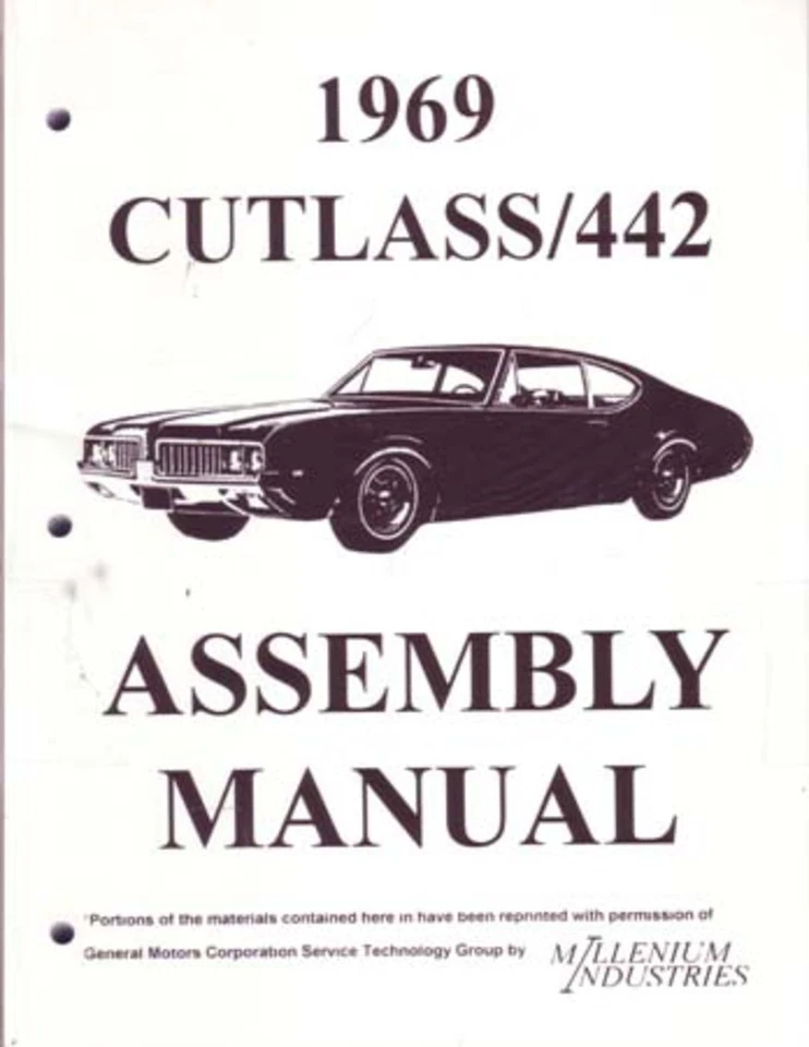 1969 Oldsmobile Cutlass Assembly Manual Rebuild Book Instructions Illustrations - Image 1 of 1