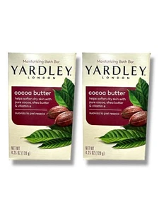 2X Yardley Cocoa Butter Bar Soap Yardley London Bars 4.25 oz LOT OF 2 - Picture 1 of 1