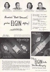 1950 Elgin Watch: Lord Elgin and Lady Elgin Vintage Print Ad - Picture 1 of 1