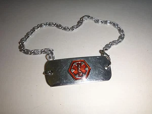 Medical ID Insignia Metal Bracelet - Picture 1 of 3