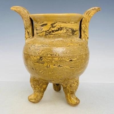 Quemador de incienso de porcelana retorcida de la dinastía Tang de 9,6" China antigua Foto 1 de 4