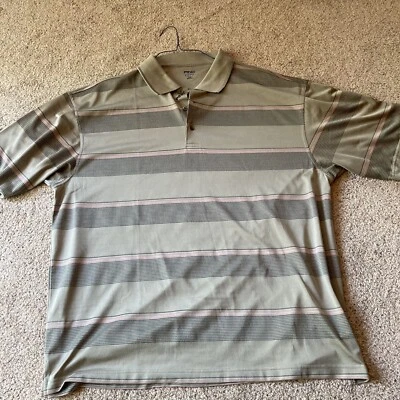 Polo de golf Ping Collection rayas fibra seca dinámica para hombre XXL gris negro Foto 1 de 4