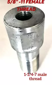 Core Drill Bit Adapter: 1-1/4" - 7 Threaded Male to 5/8" - 11 Female - Picture 1 of 2