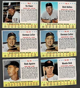 1963 Jello Baseball card lot of 12 Maury Wills, Vic Power, Bob Friend and more - Picture 1 of 4