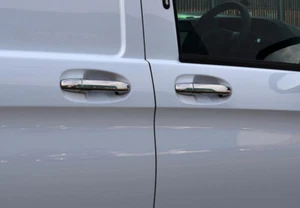 Cubiertas cromadas de manija de puerta con entrada sin llave para adaptarse a Mercedes-Benz Clase V 15+ - Imagen 1 de 5