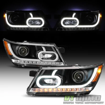 Faros proyectores de tubo de luz LED negros Dodge Journey 2009-2019 09-18 Foto 1 de 4