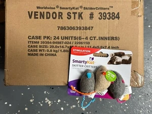 72 Mice CASE SmartyKat Catnip Toys Skitter Critters Case 3-Pack Set of Mouse - Picture 1 of 11