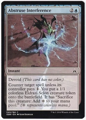 Abstruse Interference Battle for Zendikar Magic The Gathering MTG TCG Card NM - Image 1 of 2