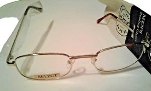 Eye Glasses +1.50 Silver metal rectangle Silver temple Brown temple tip Dr Edell - Picture 1 of 5
