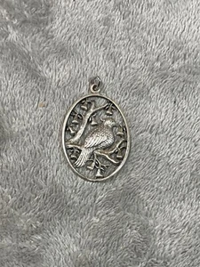 VTG Dancraft Partridge n A Pear Tree Sterling Silver Open Work Ornament Pendant - Picture 1 of 4