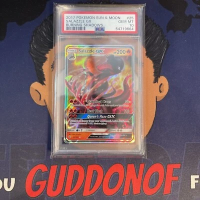 💎PSA 10 GEM MINT 2017 Pokemon Burning Shadows SALAZZLE GX #25 Ultra Rare - Image 1 of 3
