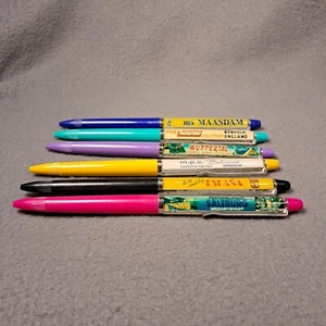 Eskesen Floaty Liquid Float Pen Pens Lot Of 6 International Souvenirs - Picture 1 of 7