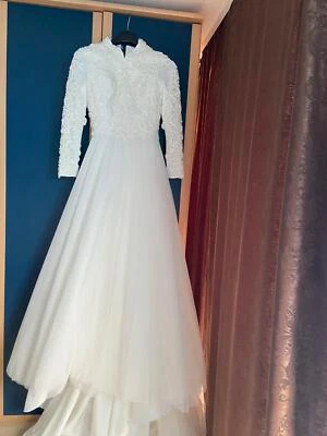 Brautkleid,Hochzeitskleid langarm,gelinlik - Bild 1 von 4